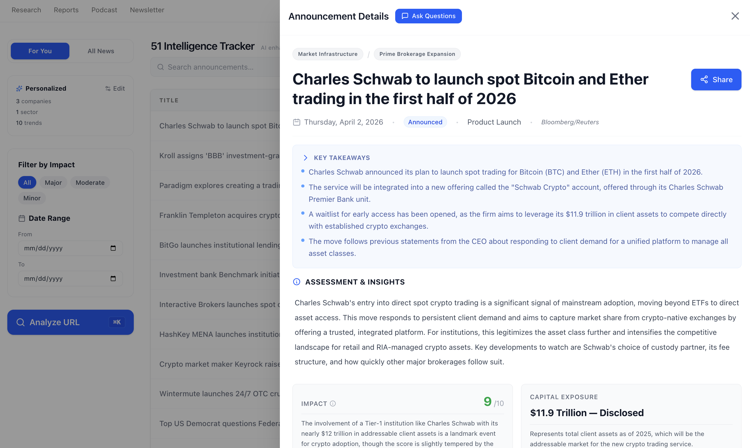 51 Terminal Intelligence Tracker showing real-time analysis